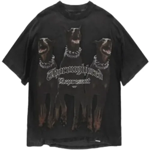 Thoroughbred Vintage Schwarzes T-Shirt , Herren, Größe: M - Represent - Modalova