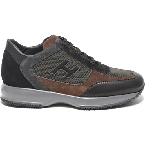 Braun Schwarze Sneakers Aw23 , Herren, Größe: 41 1/2 EU - Hogan - Modalova