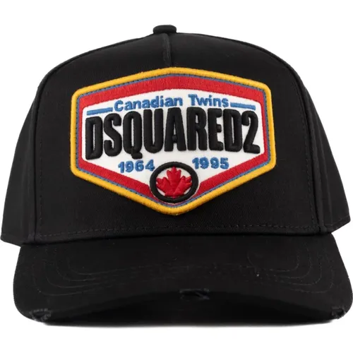 Cotton Baseball Cap , male, Sizes: ONE SIZE - Dsquared2 - Modalova