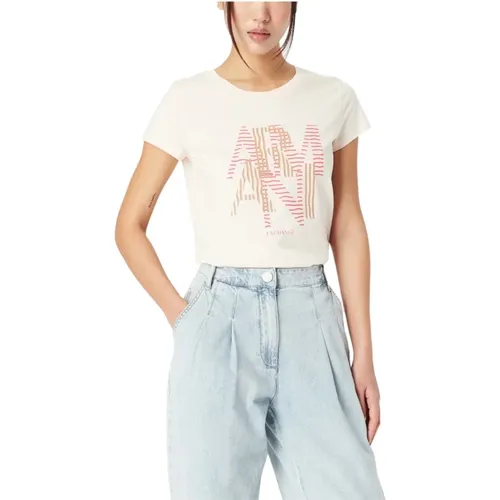 T-Shirts , Damen, Größe: M - Armani Exchange - Modalova