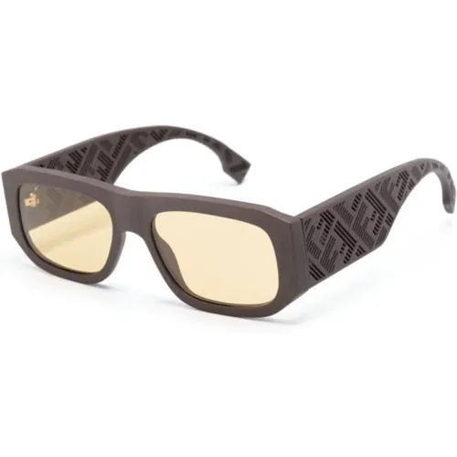 Fe40106I 70J Sunglasses , male, Sizes: 54 MM - Fendi - Modalova
