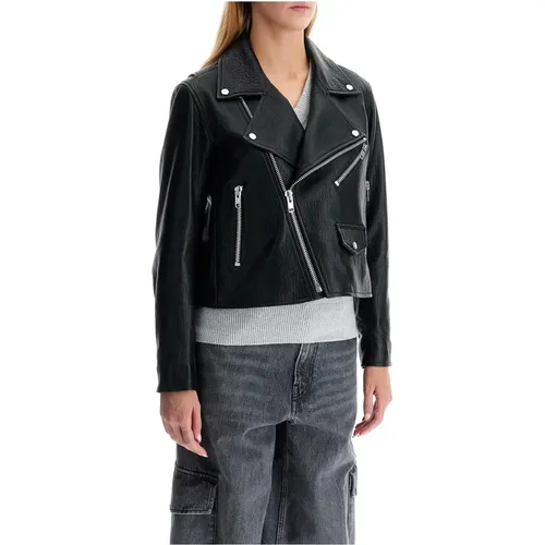 Soft Leather Biker Jacket , female, Sizes: S - IVY OAK - Modalova