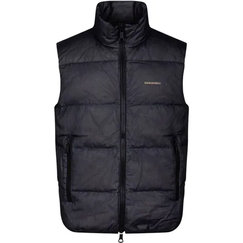 Gesteppte Navy Blue Puffer Weste - Dsquared2 - Modalova