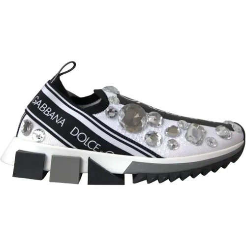 Sorrento Crystal Sneakers Shoes , female, Sizes: 5 UK, 4 UK - Dolce & Gabbana - Modalova