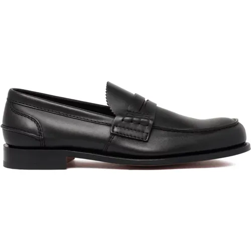 Schwarze Flache Schuhe Eleganter Stil,Schwarze flache Slip-On-Schuhe - Church's - Modalova