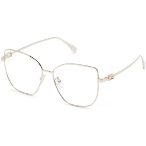Rosa Optische Brille für den Alltag , Damen, Größe: 56 MM - Fendi - Modalova