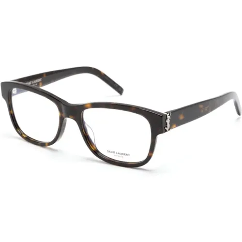 Braun/Havanna Optische Brille,Klassische Schwarze Optische Brille - Saint Laurent - Modalova