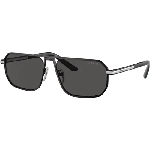 Square Metal Sunglasses Matte , male, Sizes: 59 MM - Prada - Modalova