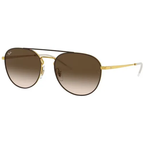 Metal Sunglasses Brown/Golden 905513 , unisex, Sizes: 55 MM - Ray-Ban - Modalova