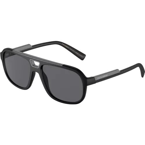 Matte /Grey Sonnenbrille DG 6179 , Herren, Größe: 58 MM - Dolce & Gabbana - Modalova