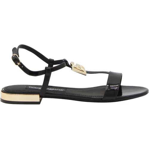 Flat Sandals for Women , female, Sizes: 6 1/2 UK - Dolce & Gabbana - Modalova