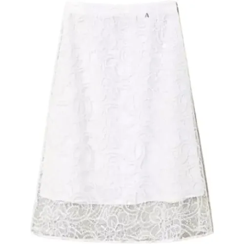 Embroidered Organza Longuette Skirt , female, Sizes: XS, S - Twinset - Modalova