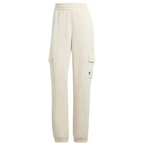 White Casual Trousers , female, Sizes: L, S - Adidas - Modalova