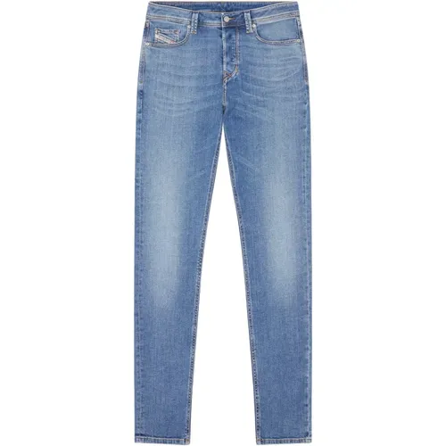 Blaue Tapered Jeans , Herren, Größe: W32 - Diesel - Modalova