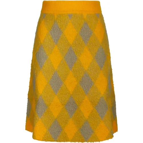 Check Plaid Wool Skirt , female, Sizes: M - Burberry - Modalova