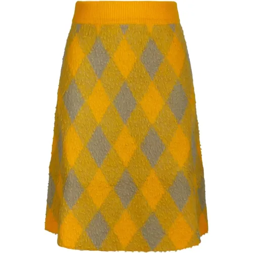 Check Plaid Wool Skirt , female, Sizes: M, XS - Burberry - Modalova