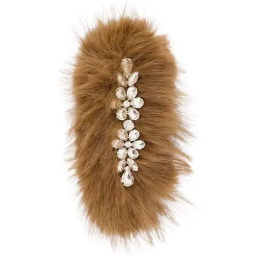 Faux Fur Hair Clip , female, Sizes: ONE SIZE - Simone Rocha - Modalova