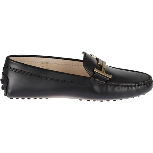 Flache Schuhe, Schwarze und Grautöne , Damen, Größe: 38 1/2 EU - TOD'S - Modalova