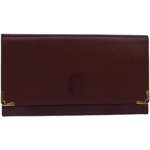 Pre-owned Leather clutches , female, Sizes: ONE SIZE - Cartier Vintage - Modalova