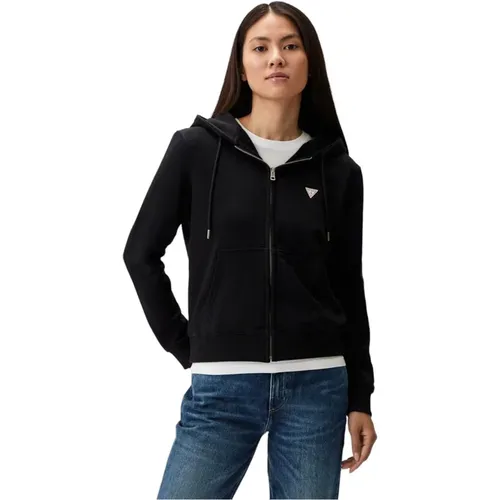 Reißverschluss Hoodie , Damen, Größe: S - Guess - Modalova