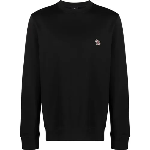 Zebra Logo Cotton Sweatshirt , male, Sizes: XL, S, 2XL, L - PS By Paul Smith - Modalova