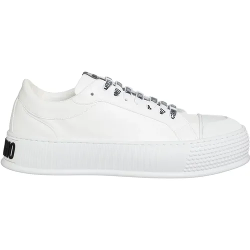 Striped Sneakers with Lace Closure , male, Sizes: 10 UK, 9 UK, 7 UK, 8 UK - Moschino - Modalova