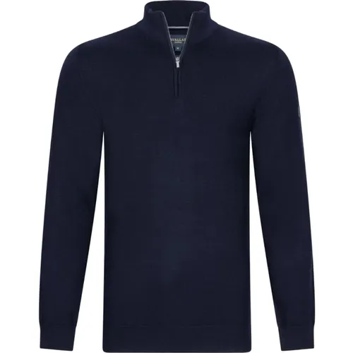 Merino Half Zip Pullover Dunkelblau , Herren, Größe: M - Cavallaro - Modalova