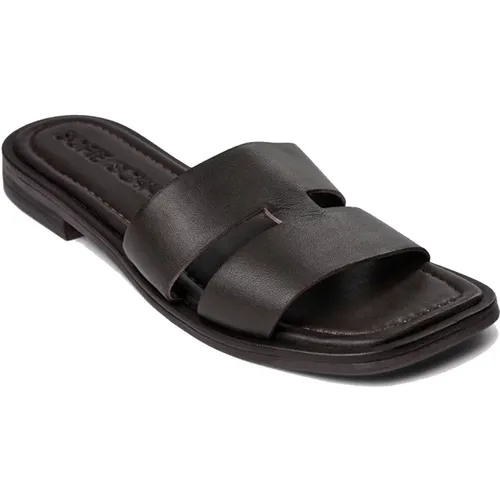Brown Leather Slip-On Sandals , female, Sizes: 8 UK, 6 UK, 3 UK, 5 UK, 4 UK, 7 UK - Sofie Schnoor - Modalova