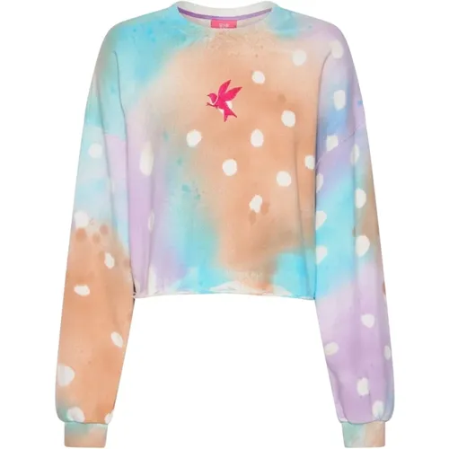 Pastel Tie Dye Crop Top - One Teaspoon - Modalova