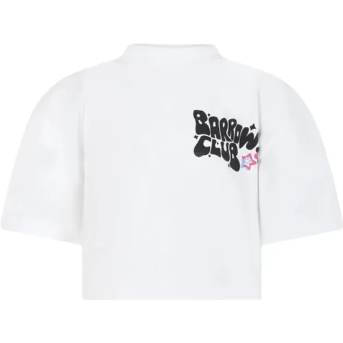 Beiges Baumwoll-T-Shirt mit Logo-Print,T-Shirts - Barrow - Modalova