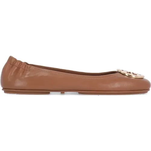 Elegante Braune Leder-Ballerina , Damen, Größe: 36 EU - TORY BURCH - Modalova