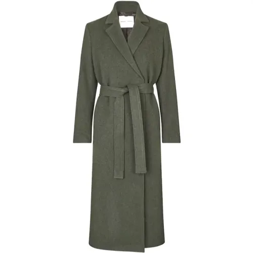 Long coat Astrid with wool , female, Sizes: S - Samsøe Samsøe - Modalova