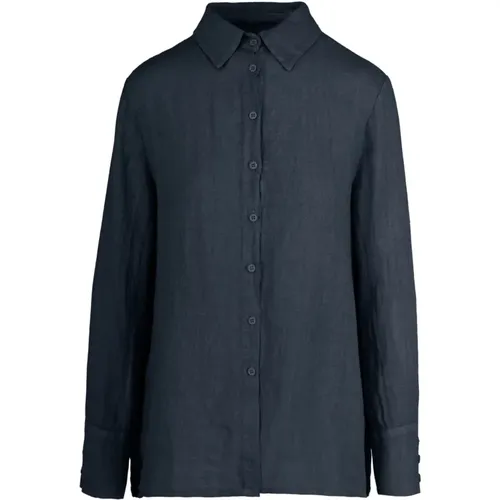 Linen Shirt with Collar , female, Sizes: S, XL, M, XS - BomBoogie - Modalova