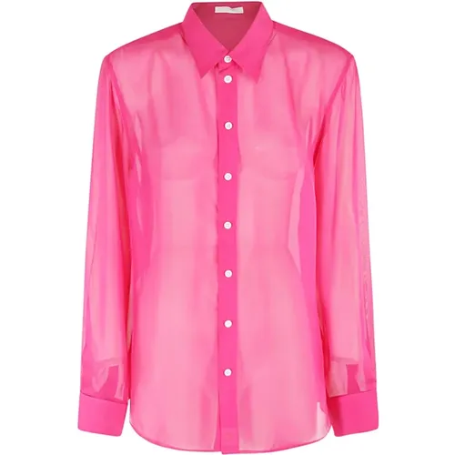 Fuchsia Sheer Shirt , female, Sizes: L, XS, S, M - Helmut Lang - Modalova
