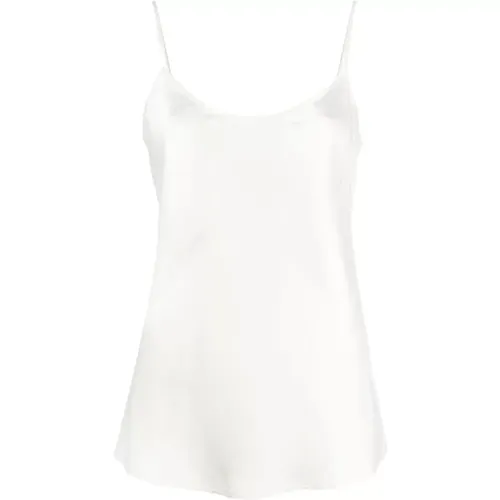 Weißes Casual Tank Top , Damen, Größe: 3XS - Lorena Antoniazzi - Modalova