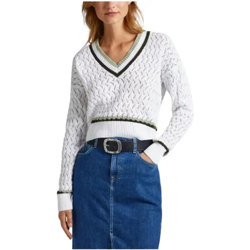 V-neck Knitwear , female, Sizes: S, XS - Pepe Jeans - Modalova