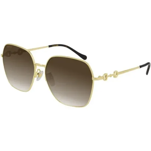 Sonnenbrille mit Geheimnisvollem Rahmen , unisex, Größe: 60 MM - Gucci - Modalova