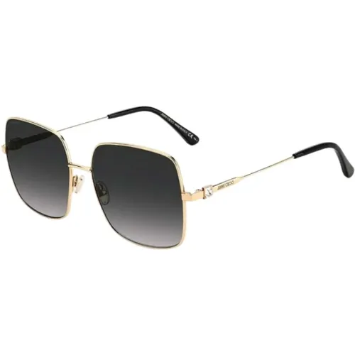 Goldene Metallsonnenbrille für Frauen - Jimmy Choo - Modalova