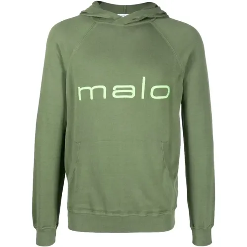 Casual Multicolour Cotton Sweater Hoodie , male, Sizes: XL, L, 2XL - Malo - Modalova