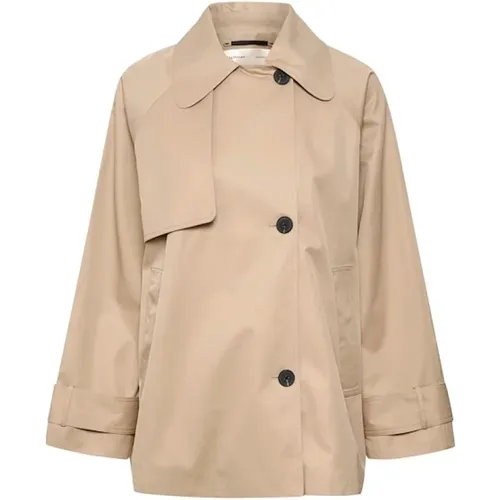 Simple Buttoned Coat , female, Sizes: 2XL, 3XL - InWear - Modalova