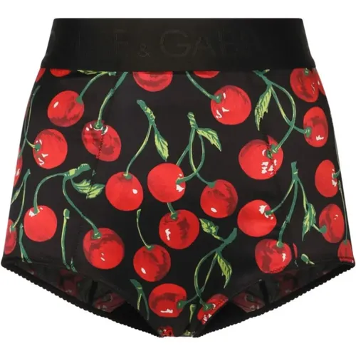 Silk Blend Logo Shorts , female, Sizes: M, S - Dolce & Gabbana - Modalova
