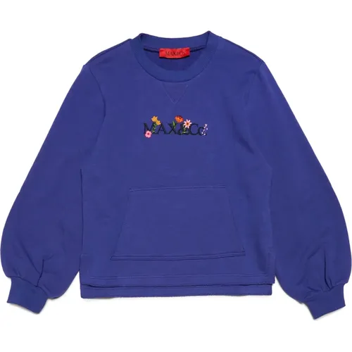 Baumwoll-Sweatshirt mit floralem Logo - Max & Co - Modalova