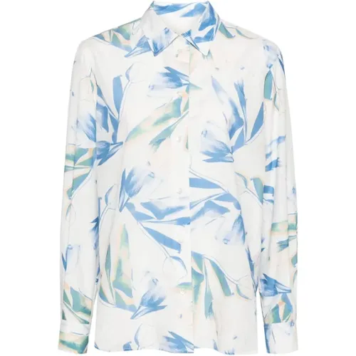 Clear Blue Tulip Print Shirt , female, Sizes: XS, 2XS, S - Paul Smith - Modalova