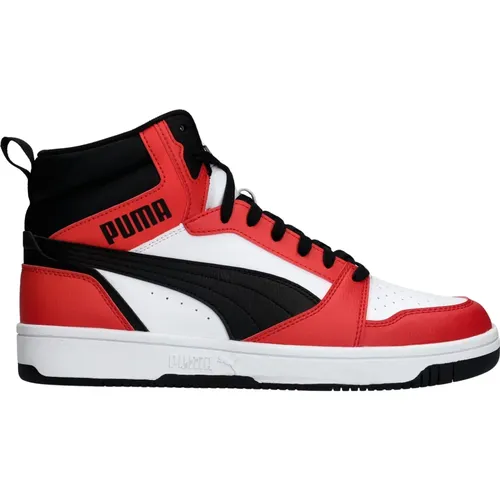 Roter High-Top Sneaker , Herren, Größe: 36 EU - Puma - Modalova
