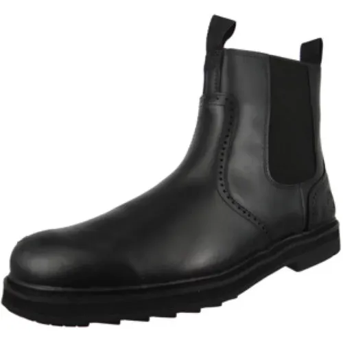 Sportliche Chelsea Leder Wanderschuhe Schwarz , Herren, Größe: 46 EU - Timberland - Modalova