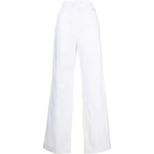 Linen pajama pants , female, Sizes: M, L - Marine Serre - Modalova