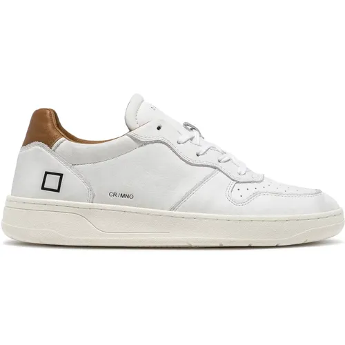 Leather Low Sneakers with Perforated Toe , male, Sizes: 11 UK - D.a.t.e. - Modalova