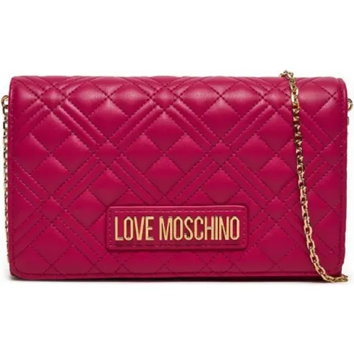 Magenta Bags for Stylish Fashionistas , female, Sizes: ONE SIZE - Love Moschino - Modalova