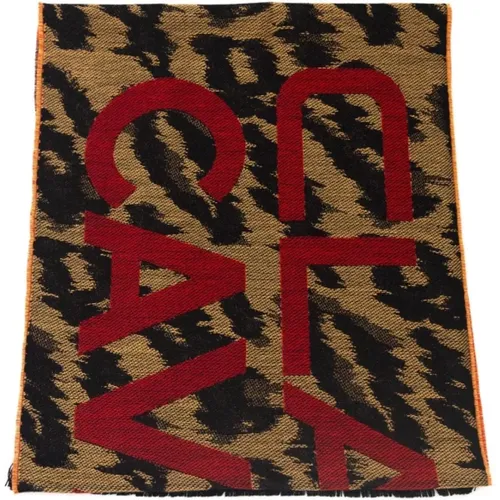 Animalier Pattern Logo Scarf , male, Sizes: ONE SIZE - Cavalli Class - Modalova