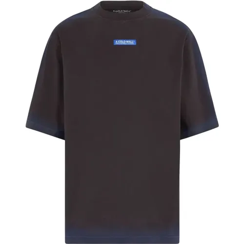 Braunes Baumwoll-T-Shirt mit Logo - A-COLD-WALL - Modalova